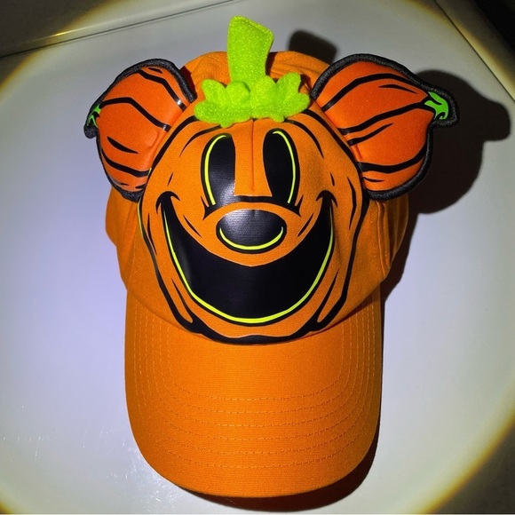 🎃 NWT Disney Mickey’s Pumpkin Patch Hat – Glow-in-the-Dark! 🕸️ - Picture 14 of 14